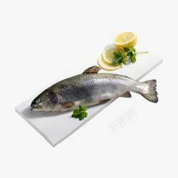 盘装鳟鱼鱼类食材素材