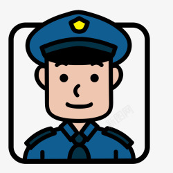 卡通警察人物矢量图素材