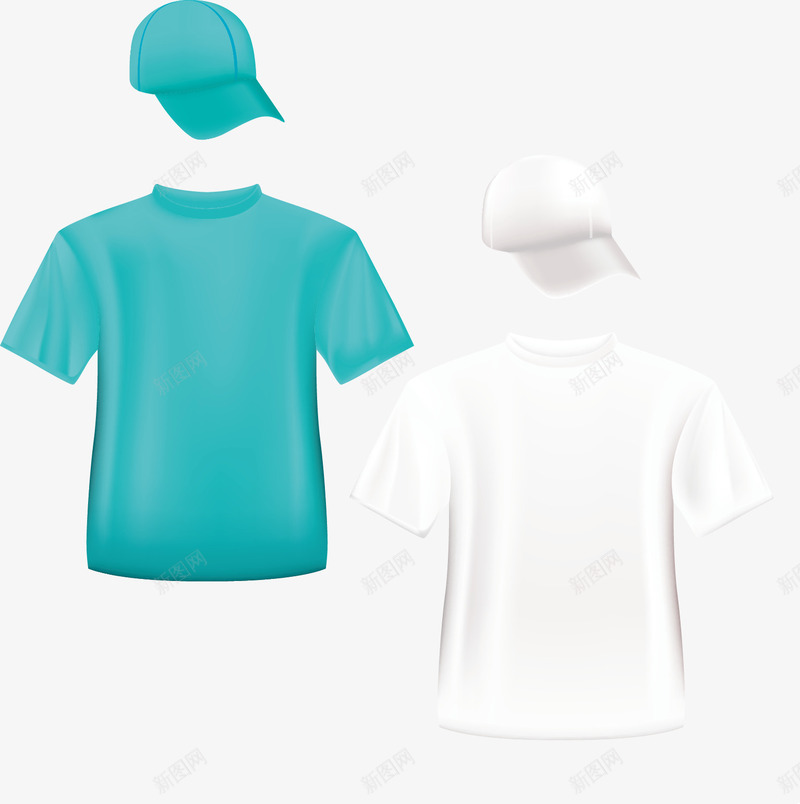 帽子T恤png免抠素材_88icon https://88icon.com T恤 帽子 白色 蓝色