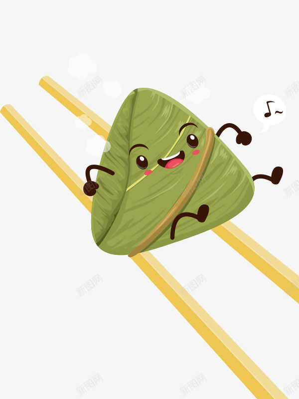 彩色创意粽子食物元素png免抠素材_88icon https://88icon.com 创意 卡通插画 彩色 筷子 粽子 纹理 美食 食物