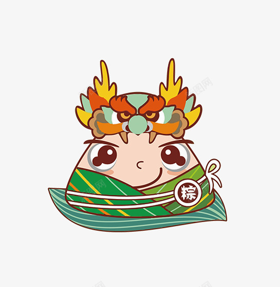 带着龙帽子的小粽子png免抠素材_88icon https://88icon.com 卡通 彩色 端午节 粽子 自信的粽子 香粽 龙