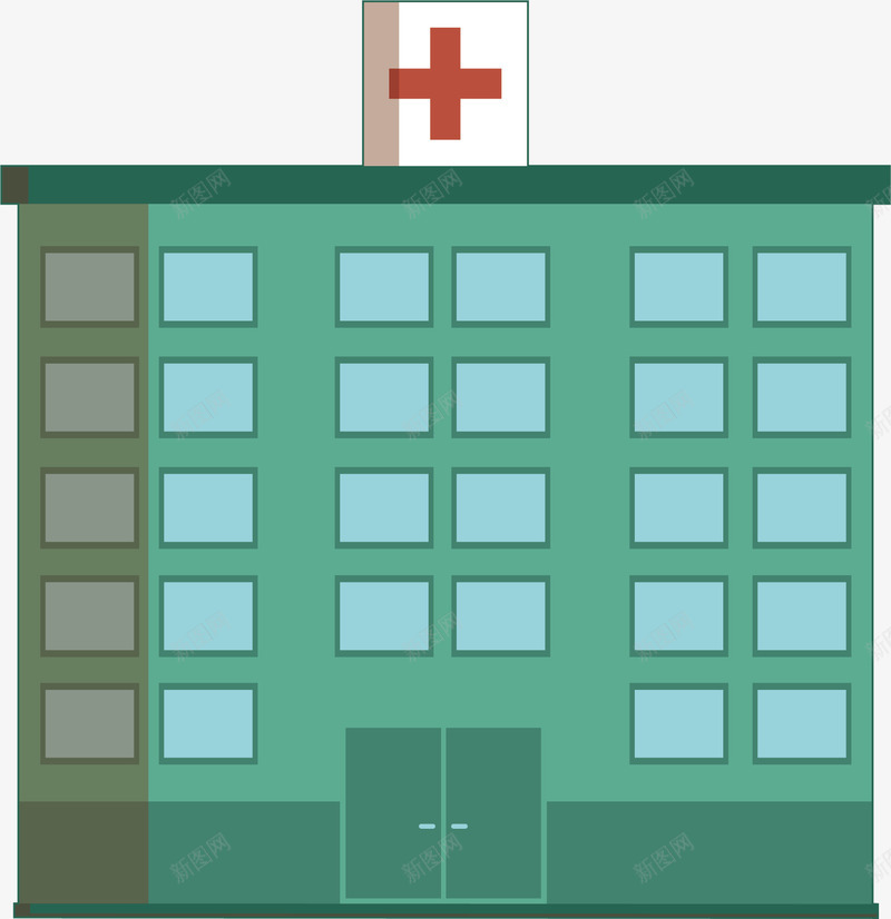 中医院元素矢量图ai免抠素材_88icon https://88icon.com png 中医院 元素 医院 卡通 大楼 矢量图