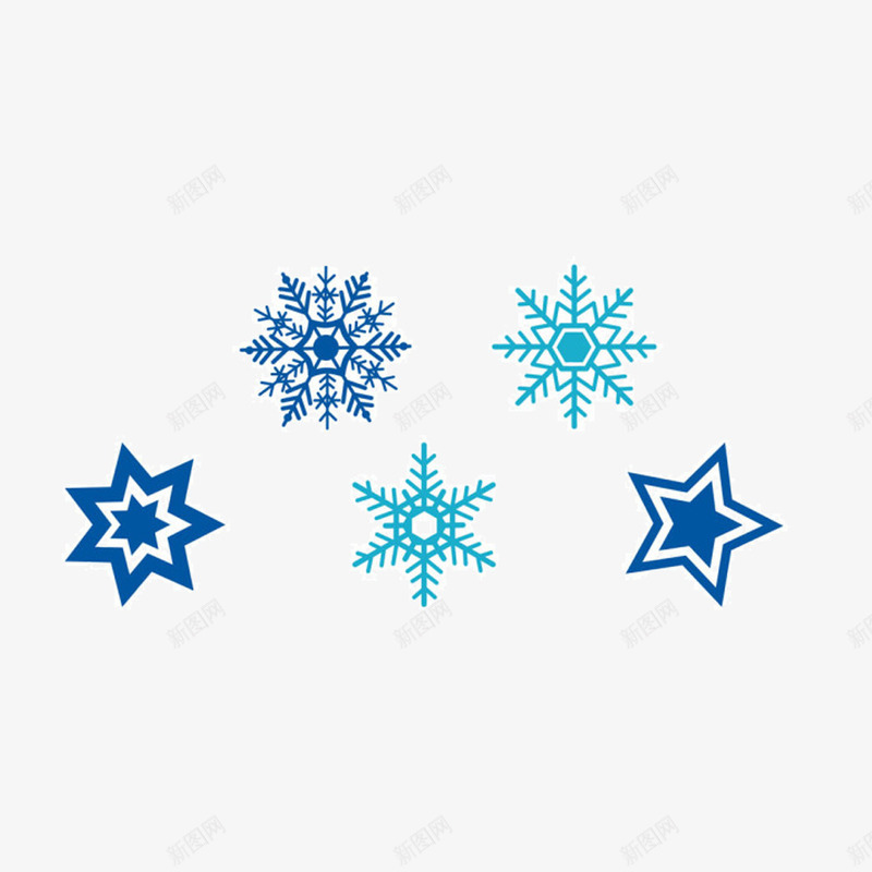 雪花装饰图案png免抠素材_88icon https://88icon.com T恤 卡通 蓝色 雪花