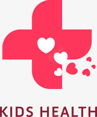 诊所红色诊所logo图矢量图图标图标
