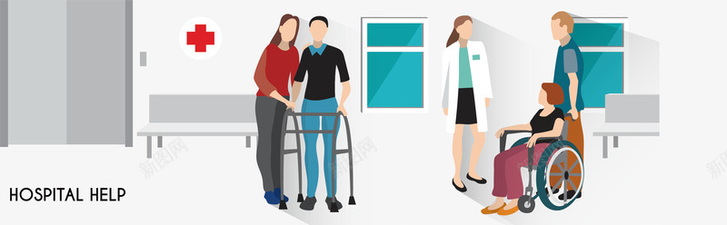 手绘医院海报矢量图ai免抠素材_88icon https://88icon.com 创意 医院 可爱 彩色 手绘 手绘图 简单的 矢量图