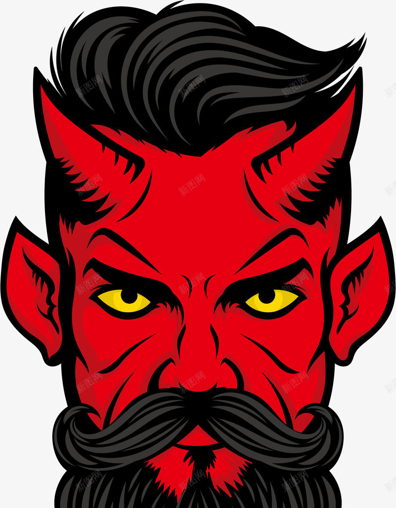 恶魔png免抠素材_88icon https://88icon.com 头像 男性 红色脸 魔鬼