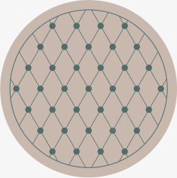 圆形点状卡通地毯矢量图素材