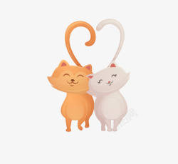 爱情卡通可爱小动物装饰爱情动物素材