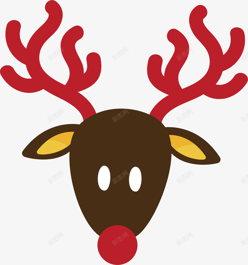 卡通圣诞驯鹿矢量图ai免抠素材_88icon https://88icon.com 卡通驯鹿 圣诞节 圣诞驯鹿 矢量png 驯鹿 驯鹿头像 矢量图