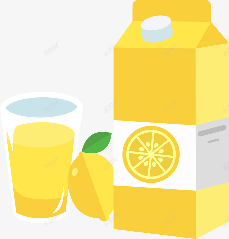 手绘柠檬汁png免抠素材_88icon https://88icon.com 卡通 手绘 果汁 柠檬汁