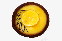 香草芒果味黄色柠檬蛋挞甜品高清图片