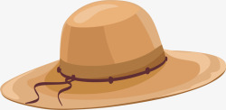 褐色简约帽子素材