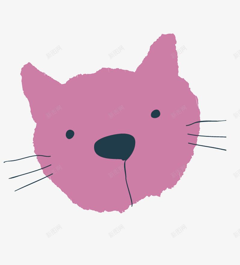 猫咪头像png免抠素材_88icon https://88icon.com 动物 卡通 宠物 手绘 枚红色 水彩 猫咪 胡须