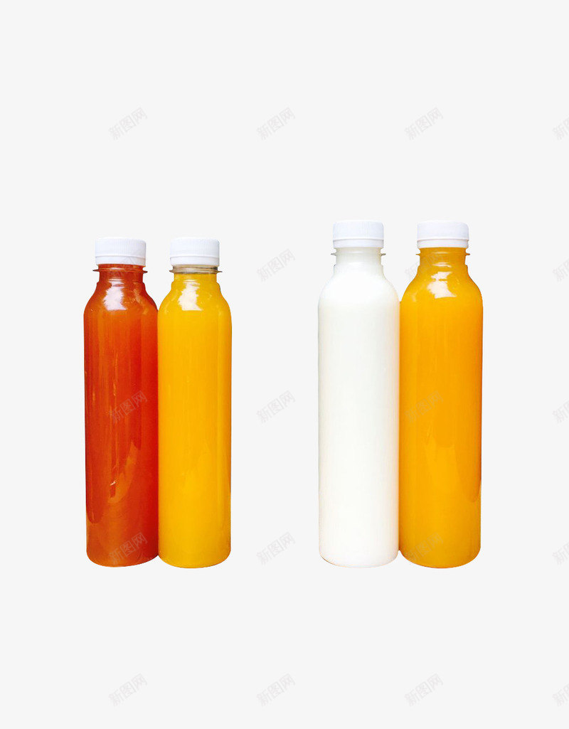 饮料瓶塑料瓶果汁瓶png免抠素材_88icon https://88icon.com 彩色果汁瓶