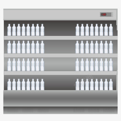 放满饮料的立体冷柜矢量图素材