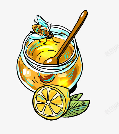 蜂蜜柠檬茶png免抠素材_88icon https://88icon.com 卡通 手绘 柠檬茶 简笔画