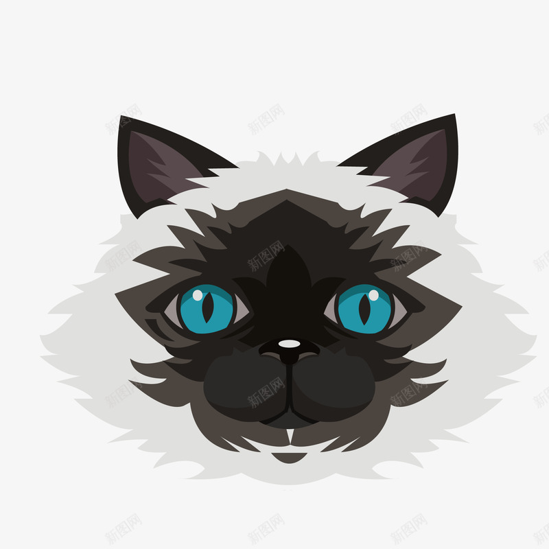 卡通手绘猫咪动物矢量图ai免抠素材_88icon https://88icon.com 动物设计 卡通 头像 宠物 小猫 猫咪 矢量图