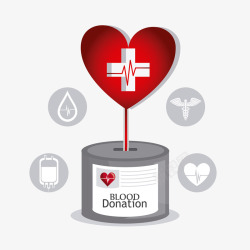 献血血液医疗矢量图素材