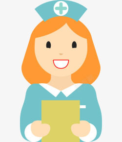 医院PPT设计手绘卡通人物护士高清图片