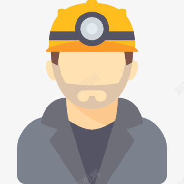 职业和工作矿工图标图标