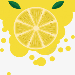黄色柠檬片素材