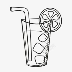 夏日手绘元素素材