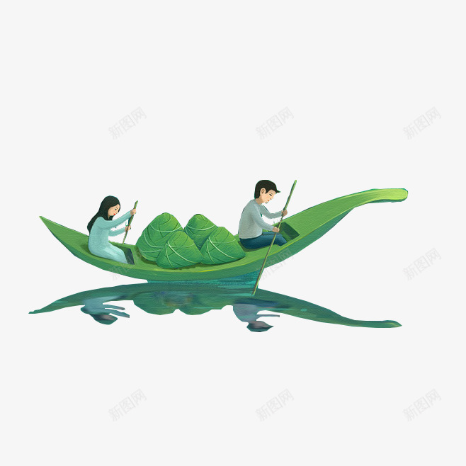 水彩粽子png免抠素材_88icon https://88icon.com 手绘 端午节 粽子 绿色