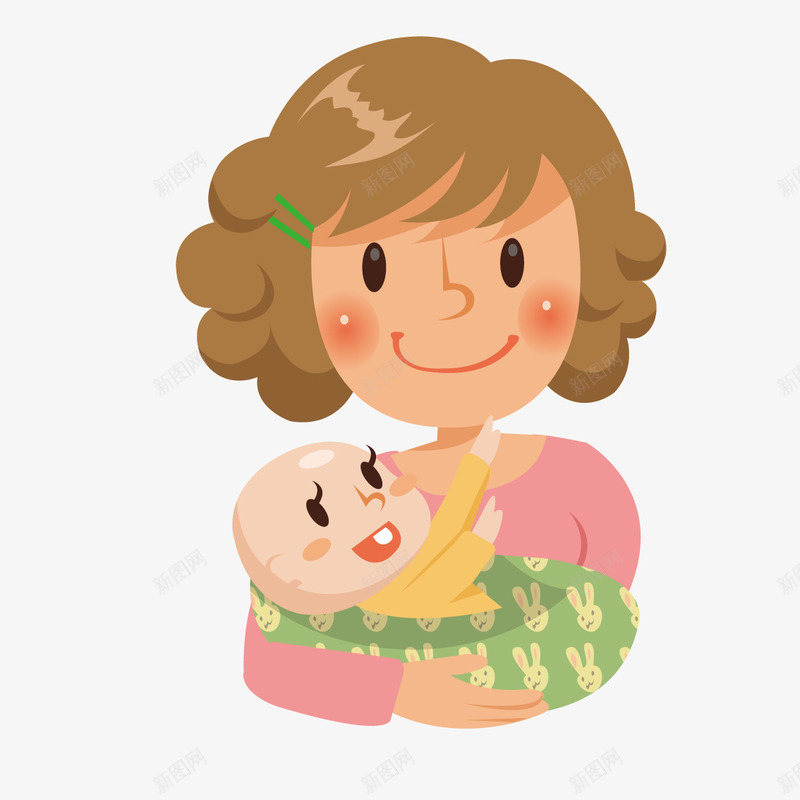 抱着婴儿的妈妈矢量图ai免抠素材_88icon https://88icon.com 妈妈 婴儿 抱着 矢量图