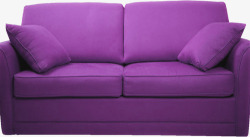 简约紫色布艺沙发素材