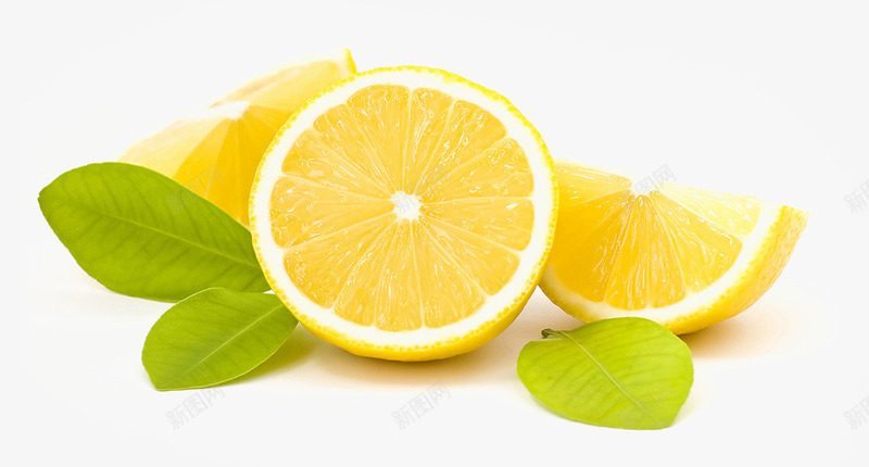 柠檬块png免抠素材_88icon https://88icon.com 叶子 柠檬 柠檬块 水果