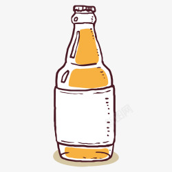 卡通手绘一瓶饮料素材