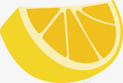 黄色的柠檬片矢量图素材