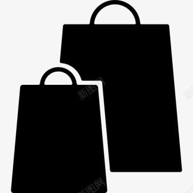 夫妇购物袋的黑人夫妇图标图标