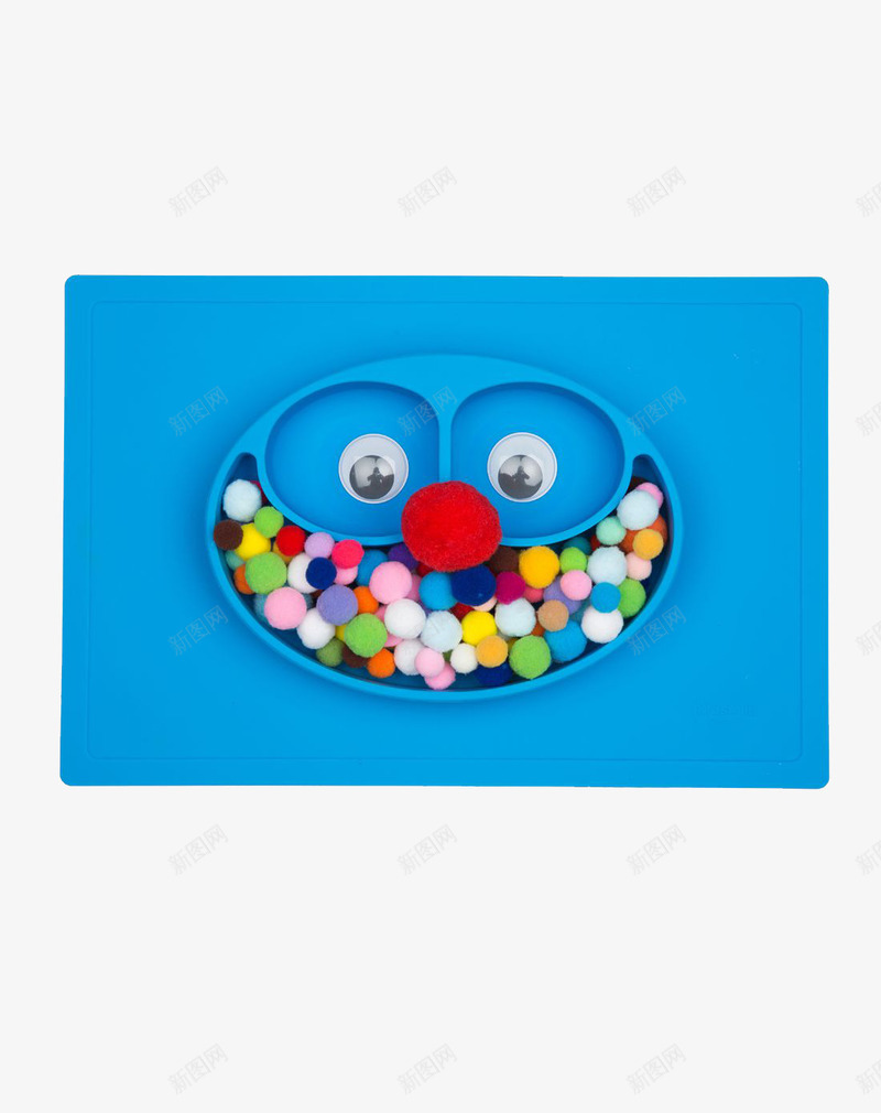 儿童分格吸盘碗硅胶餐盘蓝色png免抠素材_88icon https://88icon.com 产品实物 儿童分格吸盘碗 婴儿用品 硅胶餐盘 碗 蓝色 餐盘