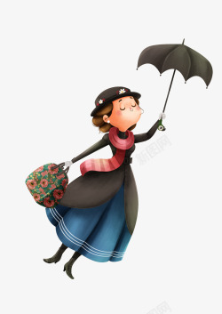 打伞的女孩素材
