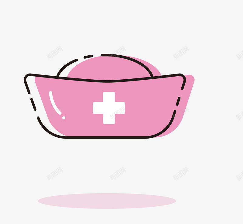 粉色护士帽png免抠素材_88icon https://88icon.com 医院 卡通 可爱的 女生 手绘 护士帽 温暖 粉色
