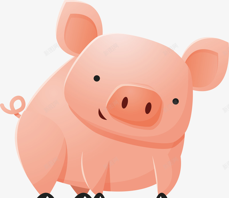 可爱卡通猪猪矢量图ai免抠素材_88icon https://88icon.com 动物 动物图案 动物头像 动物插画 卡通动物 卡通猪猪 可爱卡通动物 小动物 矢量图