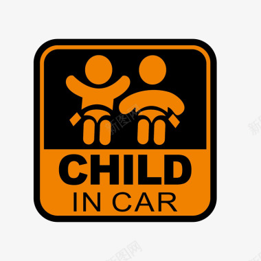 婴儿在车里车贴图标图标