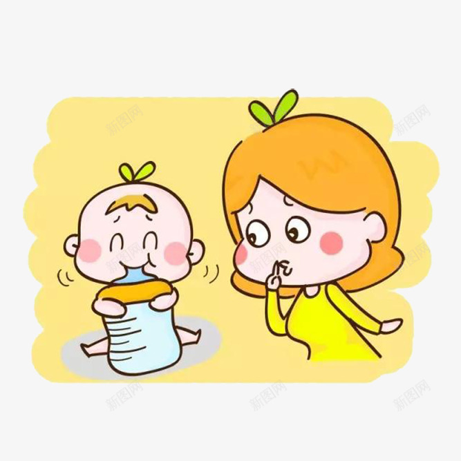 卡通宝宝吃奶瓶png免抠素材_88icon https://88icon.com 亲子 卡通 吃奶 吃奶瓶 宝宝 宝宝吃奶 母婴