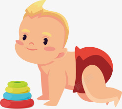 彩色玩具可爱宝贝可爱卡通手绘婴素材
