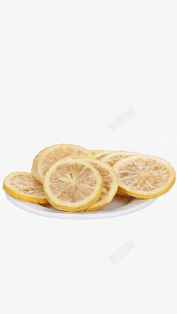 一盘柠檬干素材