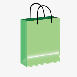 绿色购物袋矢量图素材
