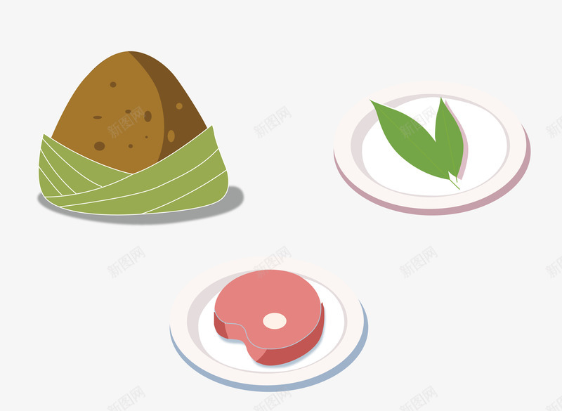 唯美简约粽子美食糯米美食装饰设矢量图ai免抠素材_88icon https://88icon.com 唯美简约粽子美食糯米美食装饰设计免费下载 端午节粽子 粽子 糯米粽子 美味粽子 美食 肉粽子 矢量图