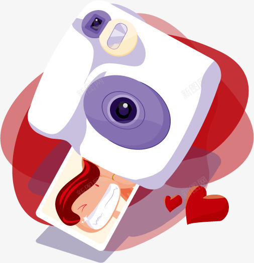 拍立得相机矢量图eps免抠素材_88icon https://88icon.com 拍照 拍立得 照片 爱心 相机 矢量图