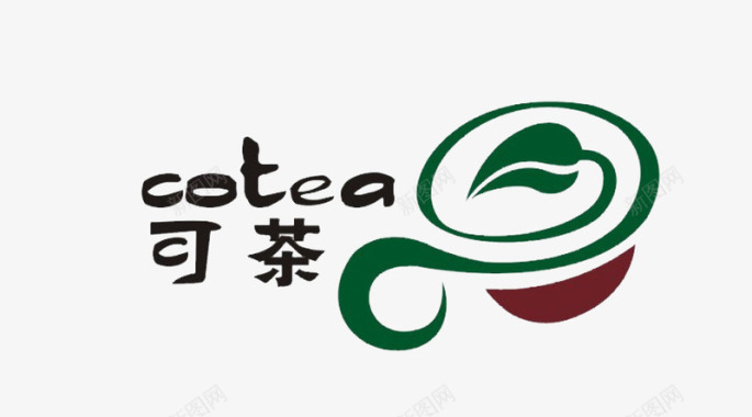 LOGO圆环可茶标志图标图标