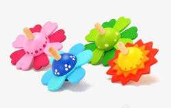 手指玩具彩色花儿陀螺高清图片