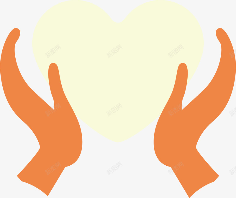 手捧爱心装饰矢量图ai免抠素材_88icon https://88icon.com 创意 卡通手绘 手指 手掌 橘色 水彩 爱心 矢量图