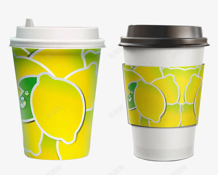 柠檬图案一次性纸杯png免抠素材_88icon https://88icon.com 一次性纸杯 柠檬图案 纸杯 纸杯设计