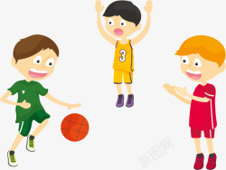 孩子打篮球素材