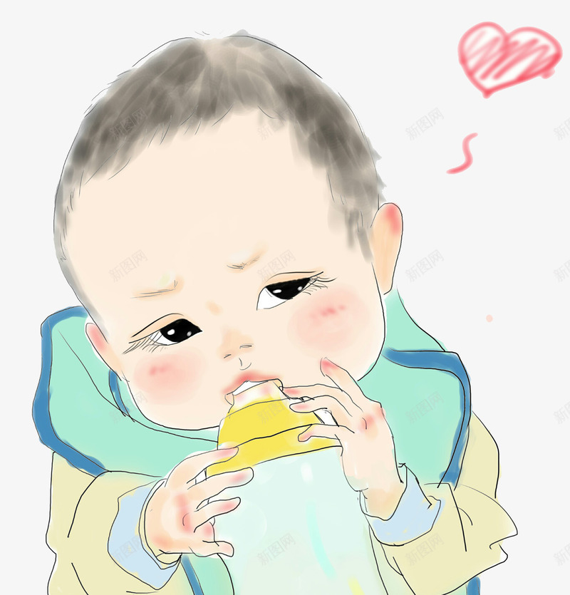 婴幼儿产品png免抠素材_88icon https://88icon.com 原创 宝宝 手绘 素描